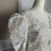 Unbranded Women Stunning White Beaded Wedding and Train Wedding Dress Size