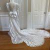 Unbranded Women Stunning White Beaded Wedding and Train Wedding Dress Size