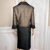 STACY ADAMS Brown Black Metallic Polyester Cocktail Fancy Skirt Suit Size 14