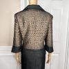 STACY ADAMS Brown Black Metallic Polyester Cocktail Fancy Skirt Suit Size 14