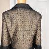 STACY ADAMS Brown Black Metallic Polyester Cocktail Fancy Skirt Suit Size 14