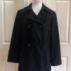Marvin Richards Women Double Breasted Wool Blend Black Coat  Size M
