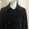 Marvin Richards Women Double Breasted Wool Blend Black Coat  Size M