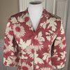 LARRY LEVINE Women 2 PC Red Floral Cotton Skirt Suit Size 4
