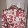 LARRY LEVINE Women 2 PC Red Floral Cotton Skirt Suit Size 4