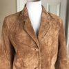 RELATIVITY Women 2 PC Brown Leather Suede Skirt (Size 8) Jacket (Size M)