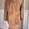 RELATIVITY Women 2 PC Brown Leather Suede Skirt (Size 8) Jacket (Size M)