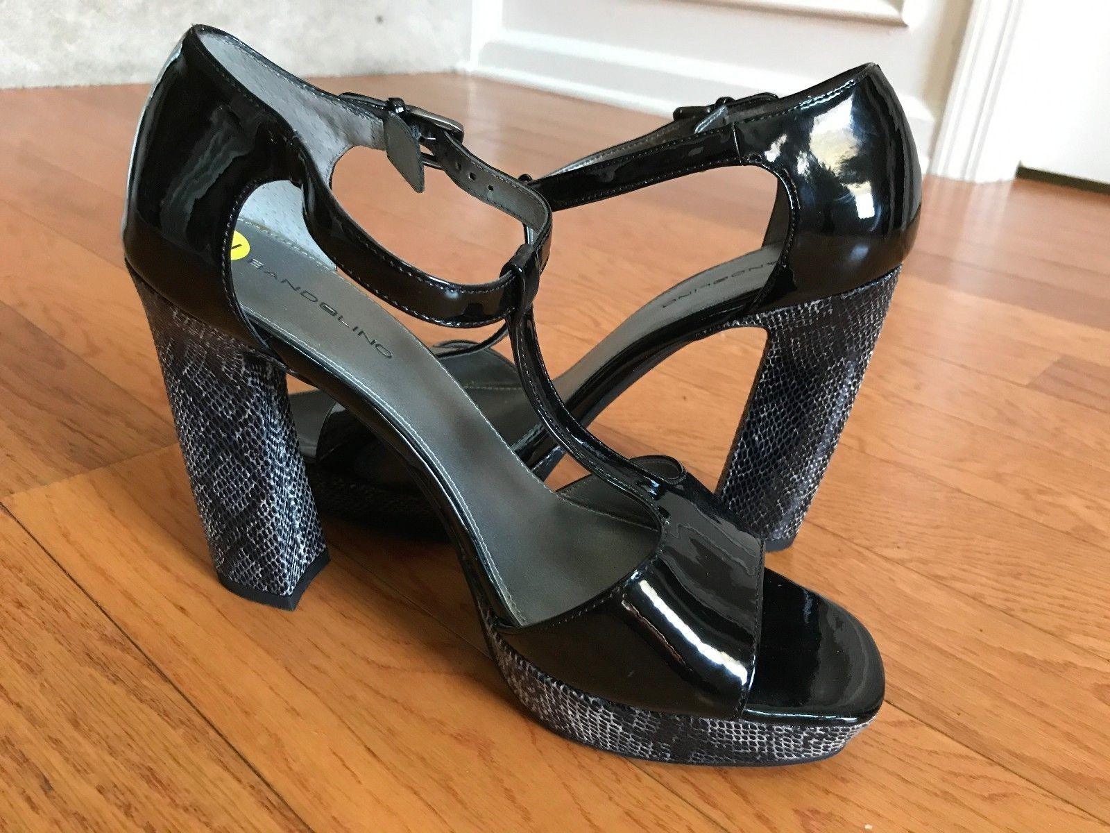 Bandolino women's T-Strap High Heels Open Shoes Size 9