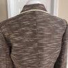 10-1723.jpg Liz Claiborne Women 2PC Brown Ivory Fit and Flare Skirt Suit Size 12