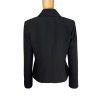 CALVIN KLEIN Women Black Polyester Rayon Spandex Lined Zip Up Blazer Size 6