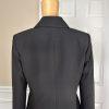 CALVIN KLEIN Women Black Polyester Rayon Spandex Lined Zip Up Blazer Size 6