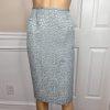 LARRY LEVINE 2PC Sage Polyester Lined Single Breasted Cocktail Skirt Suit SZ 10