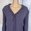 Nipon Boutique Polyester Skirt Suit Size 18 Purple Lined Collarless Cocktail 2PC