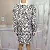 NINE WEST 1PC Black White Floral Viscose Polyester  Open Front Blazer Size 18W