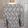 NINE WEST 1PC Black White Floral Viscose Polyester  Open Front Blazer Size 18W