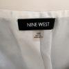 NINE WEST 1PC Black White Floral Viscose Polyester  Open Front Blazer Size 18W