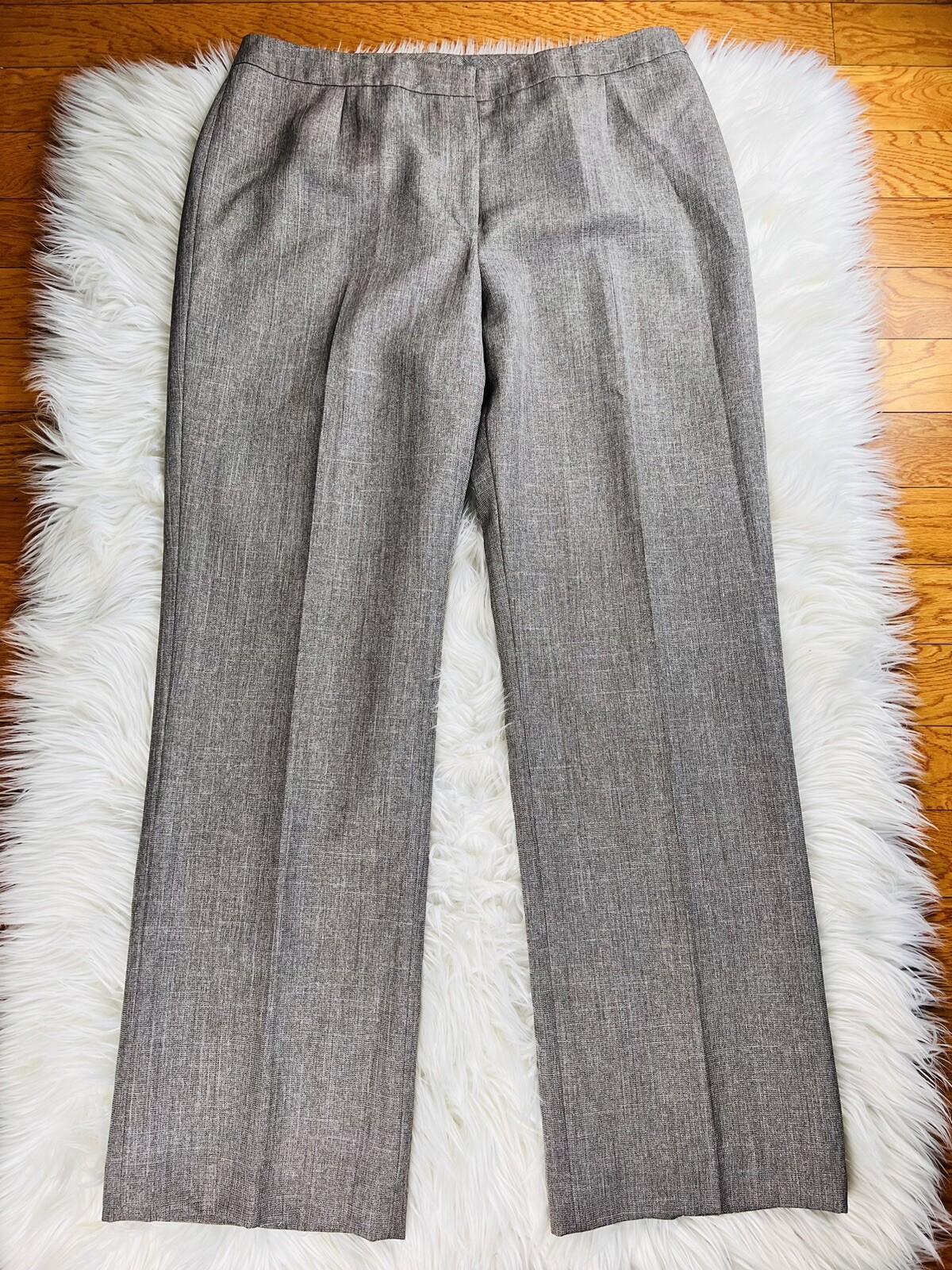10-1763.jpg EVAN PICONE 2PC Light Brown Polyester Metallic Single Breasted Pant Suit Size 14