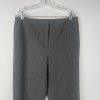 TAHARI Viscose Polyester Stretch Pant Suit 14 Gray Striped Peak Collar 2PC