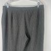 TAHARI Viscose Polyester Stretch Pant Suit 14 Gray Striped Peak Collar 2PC