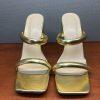 Women Fashion Summer Golden Peep Toes Slippers Mule Sandals Strappy Size 41
