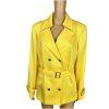 TAHARI ASL Polyester Rayon Blazer Size 18W Bright Yellow Double Breasted Belted