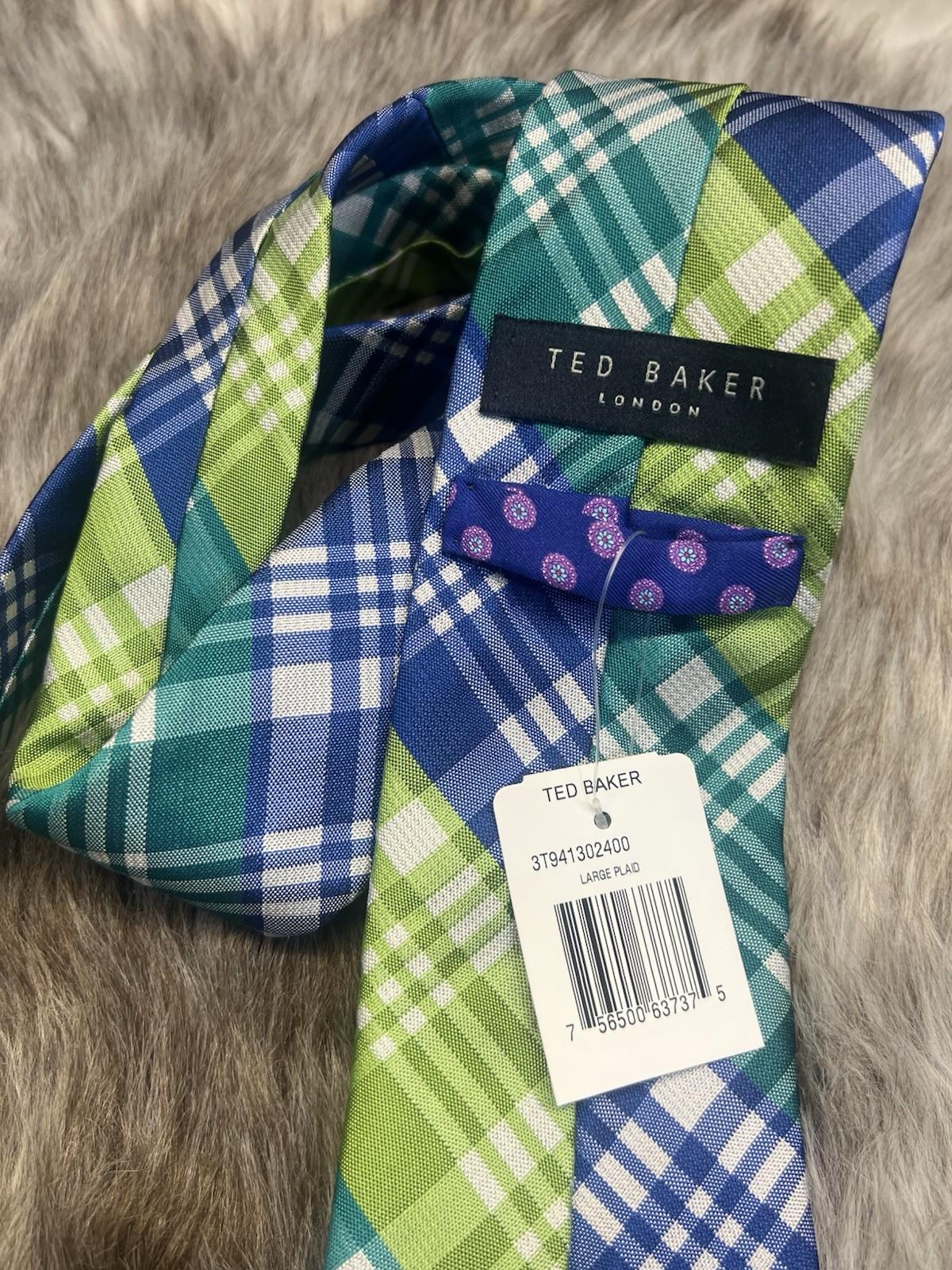 10-1801.jpg Ted Baker Men Silk Neck Tie Multicolor 58.5 inch Luxury Stylish