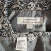 Tahari ASL Polyester Skirt Suit 10 Black Silver Floral Beaded Shawl Collar 2PC