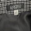 Kasper women Polyester Blazer Size 10 Black White Collarless Lined 1PC