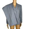 Suit Studio Women Polyester Pant Suit Size 12P Gray Lined Peak Collar 2PC