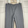 Suit Studio Women Polyester Pant Suit Size 12P Gray Lined Peak Collar 2PC