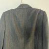 Anne Klein Wool Blend Skirt Suit Size 6 Black Striped Flared Peak Collar 2PC