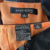 Anne Klein Wool Blend Skirt Suit Size 6 Black Striped Flared Peak Collar 2PC
