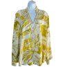 Soft Surroundings Tunic Blouse Beaded Accents Size L Bohemian V Neck Multicolor