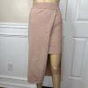 Gabrielle Union For NY Company Knit Skirt XL Rose Gold Sparkle High Split New