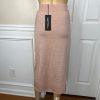 Gabrielle Union For NY Company Knit Skirt XL Rose Gold Sparkle High Split New