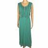 Matilda Jane Vtg Down In the Valley Dress Size L Wash Green Lace Trim Prairie