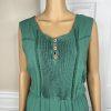 Matilda Jane Vtg Down In the Valley Dress Size L Wash Green Lace Trim Prairie