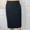 Tahari ASL Women Polyester Rayon Skirt Suit Size 14P Black Striped Lined 2PC