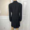 Tahari ASL Women Polyester Rayon Skirt Suit Size 14P Black Striped Lined 2PC