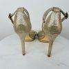 Calvin Klein Shoes 8.5 Gold Shiny Ankle Strap Open Toes Dressy Heels Platform