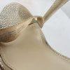 Calvin Klein Shoes 8.5 Gold Shiny Ankle Strap Open Toes Dressy Heels Platform