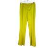ST John Straight Leg Pants Size 4 Neon Yellow Luxurious Silky like Flat Front