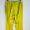 ST John Straight Leg Pants Size 4 Neon Yellow Luxurious Silky like Flat Front