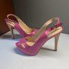 10-1933.jpg Guess Shoes Size 9M Man Made Hot Pink Peep Toes Slingback Ankle Strap Pumps