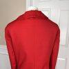 New EMILY 2PC Red Polyester Lined Ruffle Collar Skirt Suit Size 20W MSRP 0