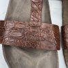 10-1961.jpg Gucci Vtg Leather Flat Sandals Shoes 9 Brown Horsebit T-Strap Buckle Open Toe