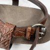 10-1965.jpg Gucci Vtg Leather Flat Sandals Shoes 9 Brown Horsebit T-Strap Buckle Open Toe