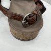 10-1967.jpg Gucci Vtg Leather Flat Sandals Shoes 9 Brown Horsebit T-Strap Buckle Open Toe