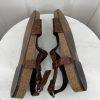 10-1975.jpg Gucci Vtg Leather Flat Sandals Shoes 9 Brown Horsebit T-Strap Buckle Open Toe