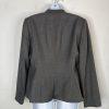 Calvin Klein Polyester Rayon Flared Skirt Suit 12 Gray Stand Up Collar Career